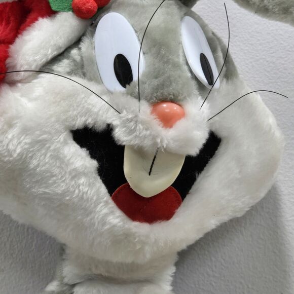 Vintage Bugs Bunny Plush Christmas Stocking Warner Bros Looney Tunes - Picture 3 of 13
